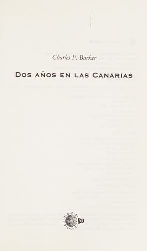 Portada de Dos años en las Canarias