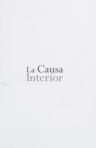 Portada de La causa interior