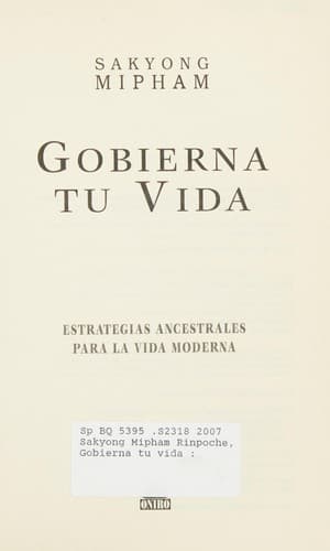 Portada de Gobierna tu vida/ Ruling Your World