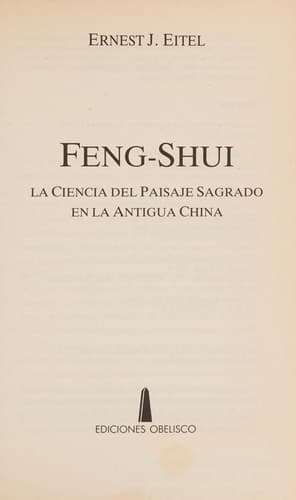 Portada de Feng Shui, Ciencia Del Paisaje Sagrado
