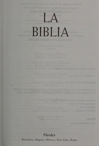 Portada de La Biblia