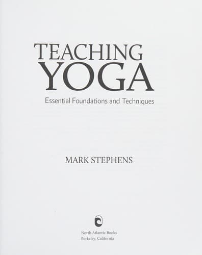 Portada de Teaching yoga