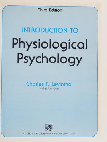 Portada de Introduction to physiological psychology