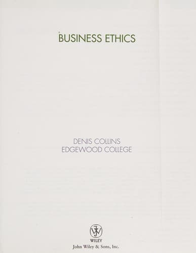 Portada de Business ethics