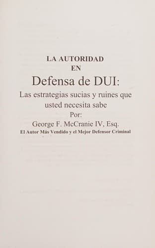 Portada de Defensa de DUI