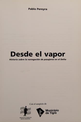 Portada de Desde el vapor