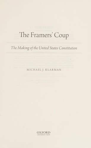 Portada de The framers' coup