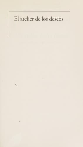 Portada de El atelier de los deseos