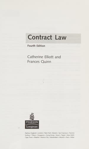 Portada de Contract law
