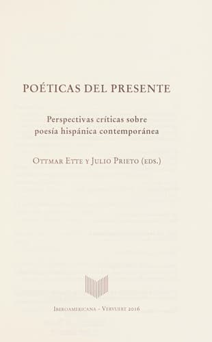 Portada de Poéticas Del Presente