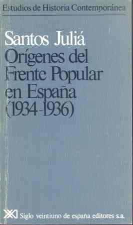 Portada de Origenes del Frente Popular en España (1934-1936).
