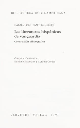 Portada de Las literaturas hispánicas de vanguardia
