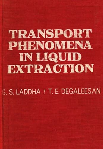 Portada de Transport phenomena in liquid extraction
