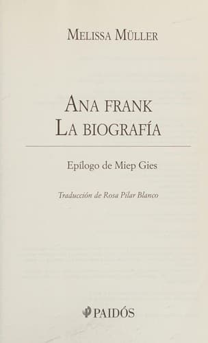 Portada de Ana Frank
