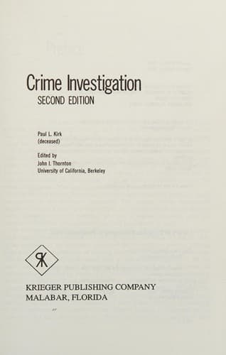 Portada de Crime investigation