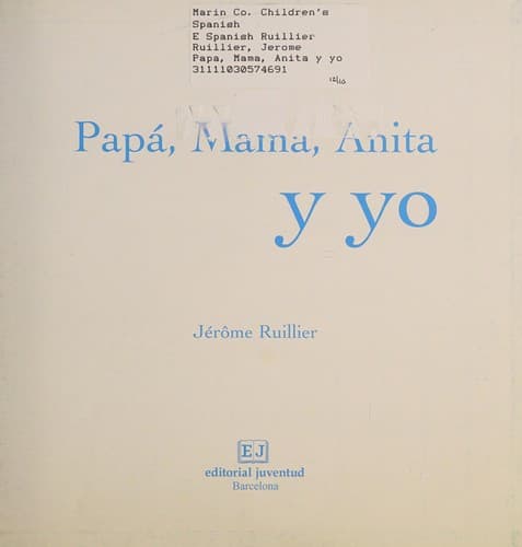 Portada de Papá, Mamá, Anita y yo
