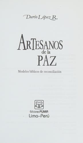 Portada de Artesanos de la paz