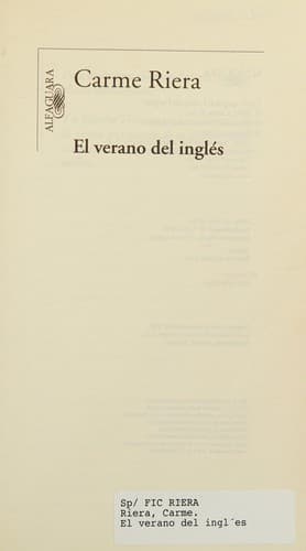 Portada de El Verano Ingles/the English Summer