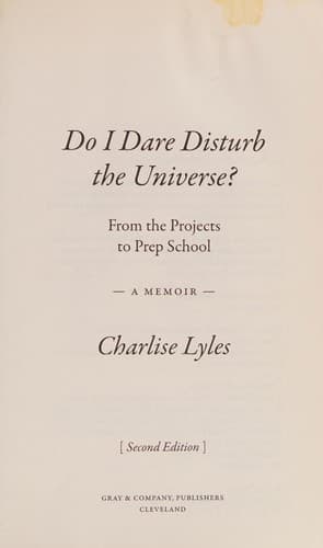Portada de Do I dare disturb the universe?