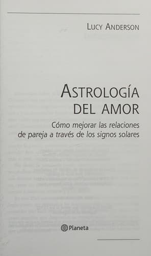Portada de Astrologia del Amor