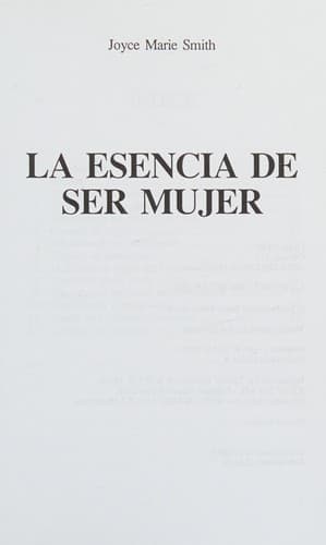 Portada de La esencia de ser mujer
