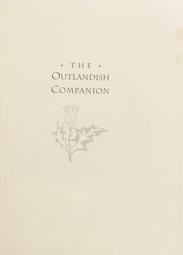 Portada de The outlandish companion