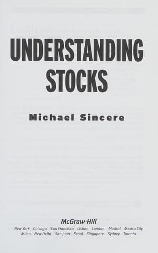 Portada de Understanding stocks