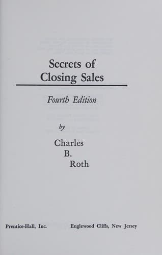 Portada de Secrets of closing sales