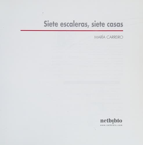 Portada de Siete escaleras, siete casas