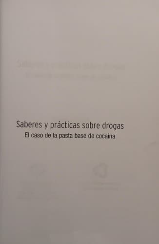 Portada de Saberes y prácticas sobre drogas