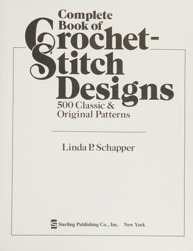 Portada de Complete book of crochet-stitch designs