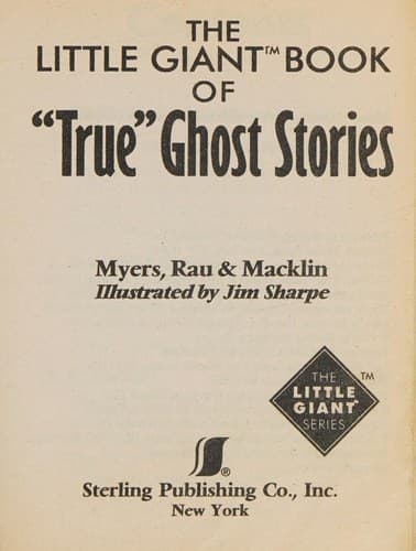 Portada de Little giant book of "true" ghost stories