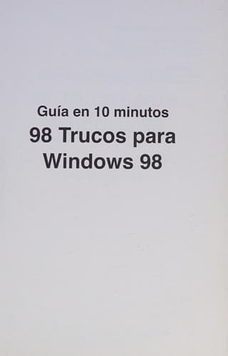 Portada de 98 Trucos para Windows 98
