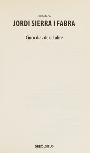 Portada de Cinco días de octubre