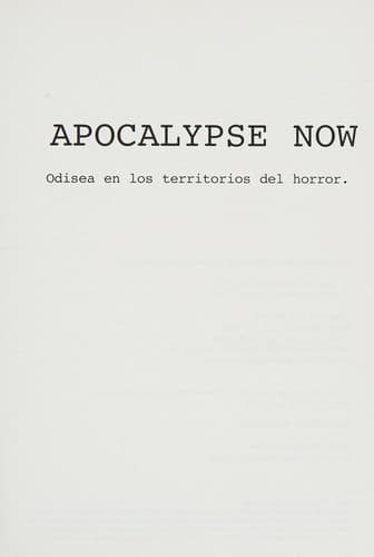 Portada de Apocalypse now