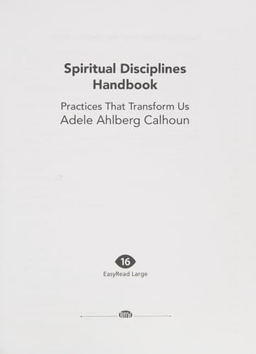 Portada de Spiritual disciplines handbook