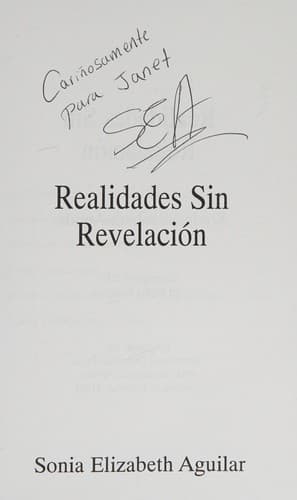 Portada de Realidades sin revelacion