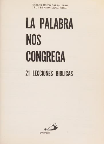 Portada de La palabra nos congrega