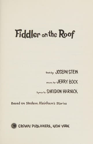 Portada de Fiddler on the roof