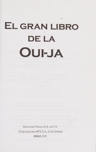 Portada de El gran libro de la oui-ja