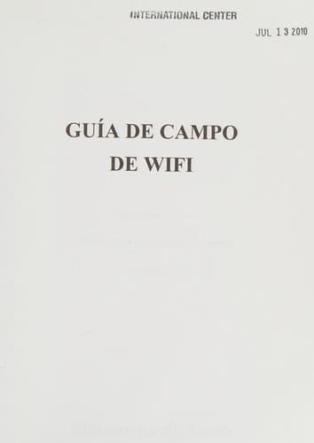 Portada de Guia de campo de wifi