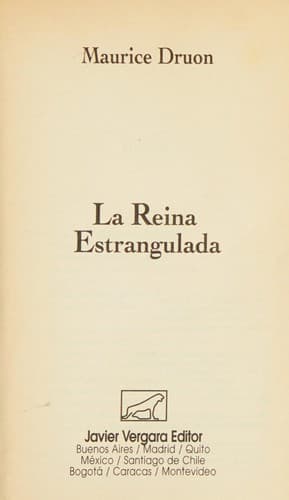 Portada de La reina estrangulada