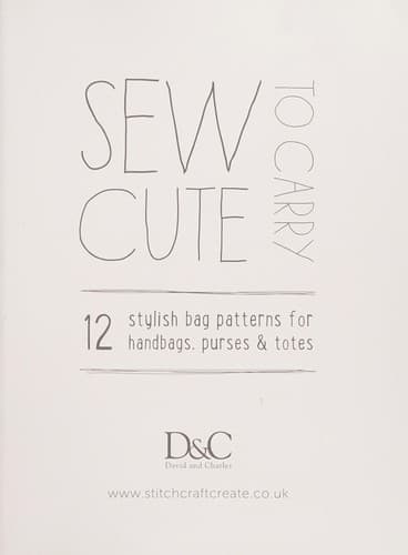 Portada de Sew cute to carry