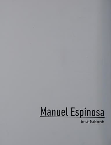 Portada de Manuel Espinosa