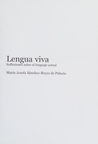 Portada de Lengua viva
