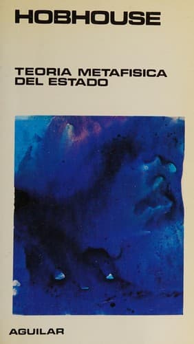 Portada de Teoría metafísica del estado