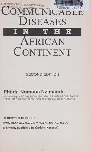 Portada de Communicable diseases in the African continent