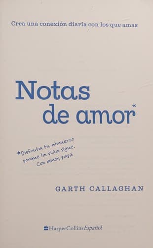 Portada de Notas de amor