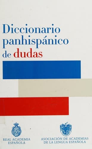 Portada de Diccionario panhispánico de dudas.
