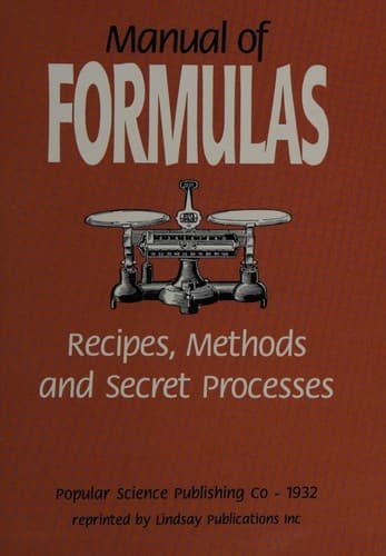 Portada de Manual of formulas